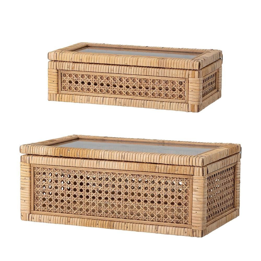 Bloomingville Aufbewahrungsbox Lally (2er Set, 1 St., Schachteln), Rattan N günstig online kaufen