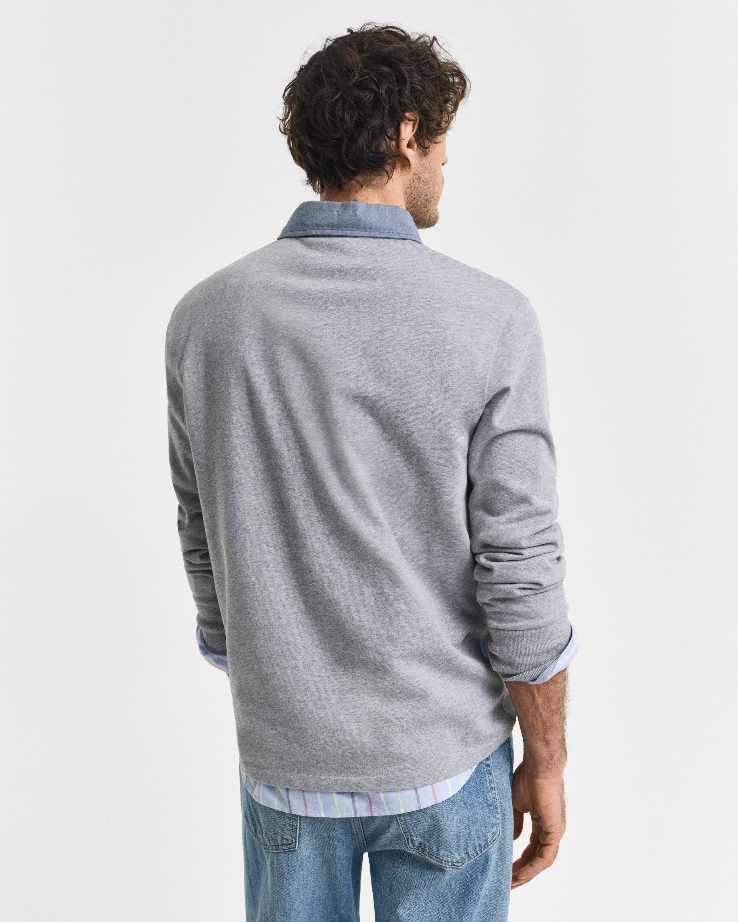 Gant Langarm-Poloshirt REG CHAMBRAY HEAVY RUGGER