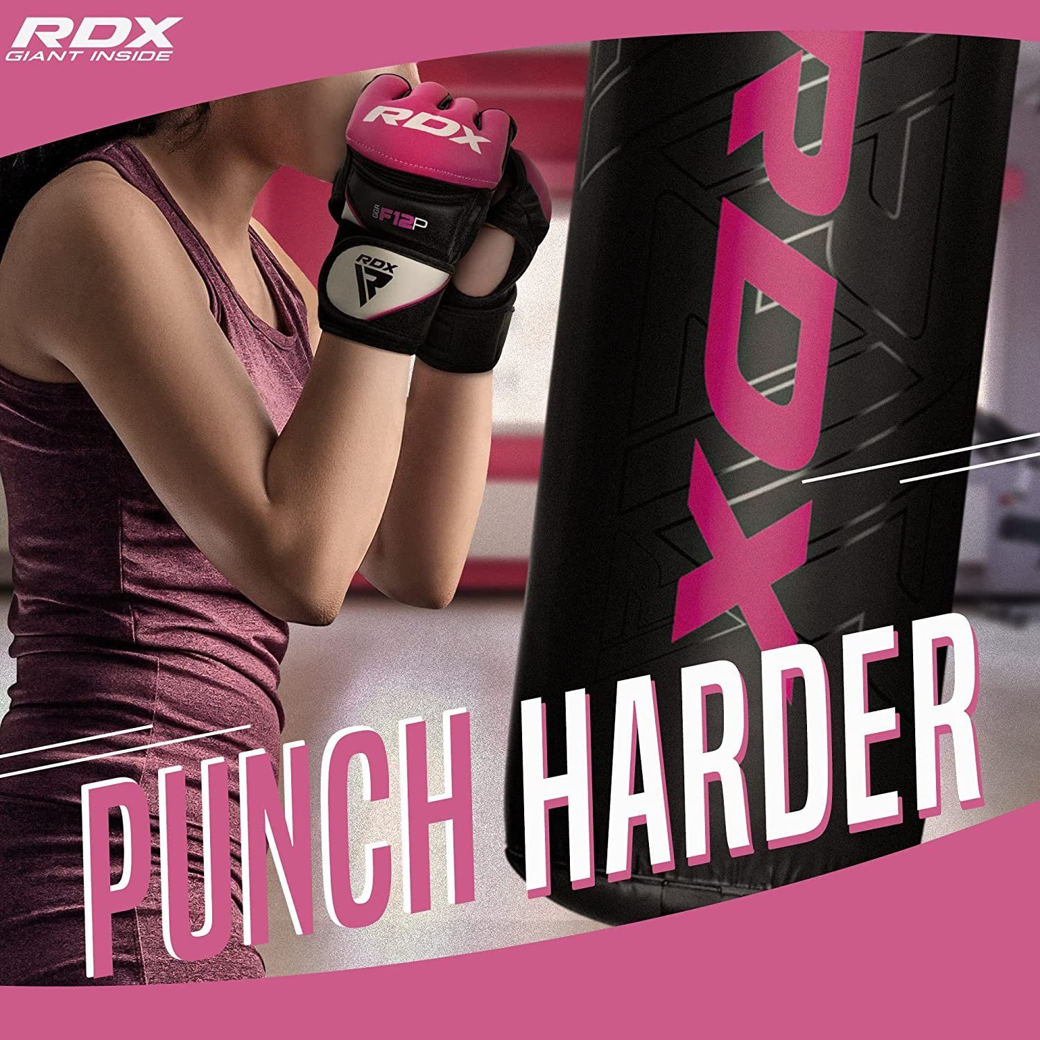 RDX Sports MMA-Handschuhe MMA Pink Boxsack RDX Professionelle Handschuhe, MMA Gloves Kampfsport