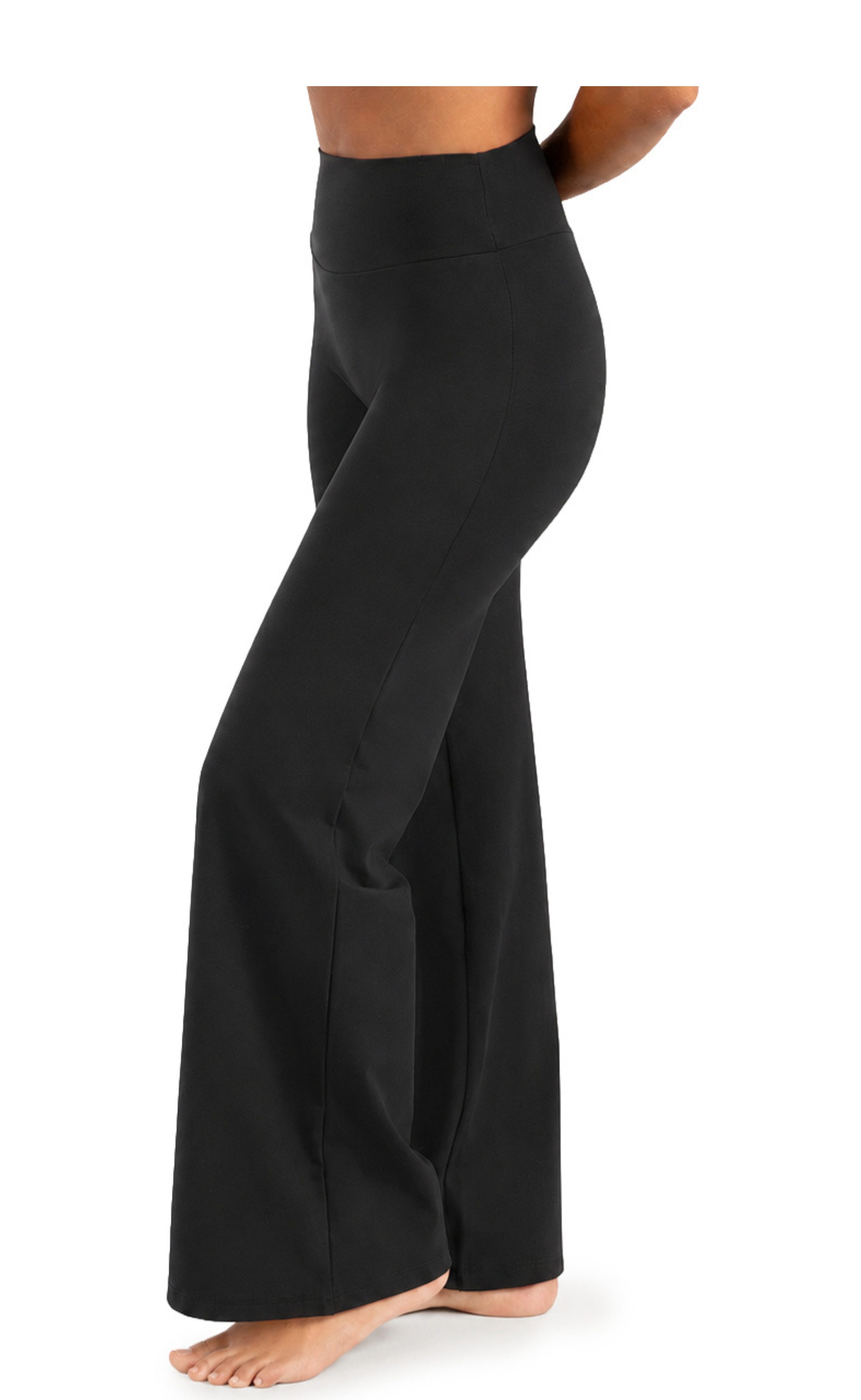 Smilodox Leggings Neola Damen, Schlaghose, V-Shape Bund, für Fitness & Alltag Flared Bein, Performance Stretch, Shaping, Soft Touch