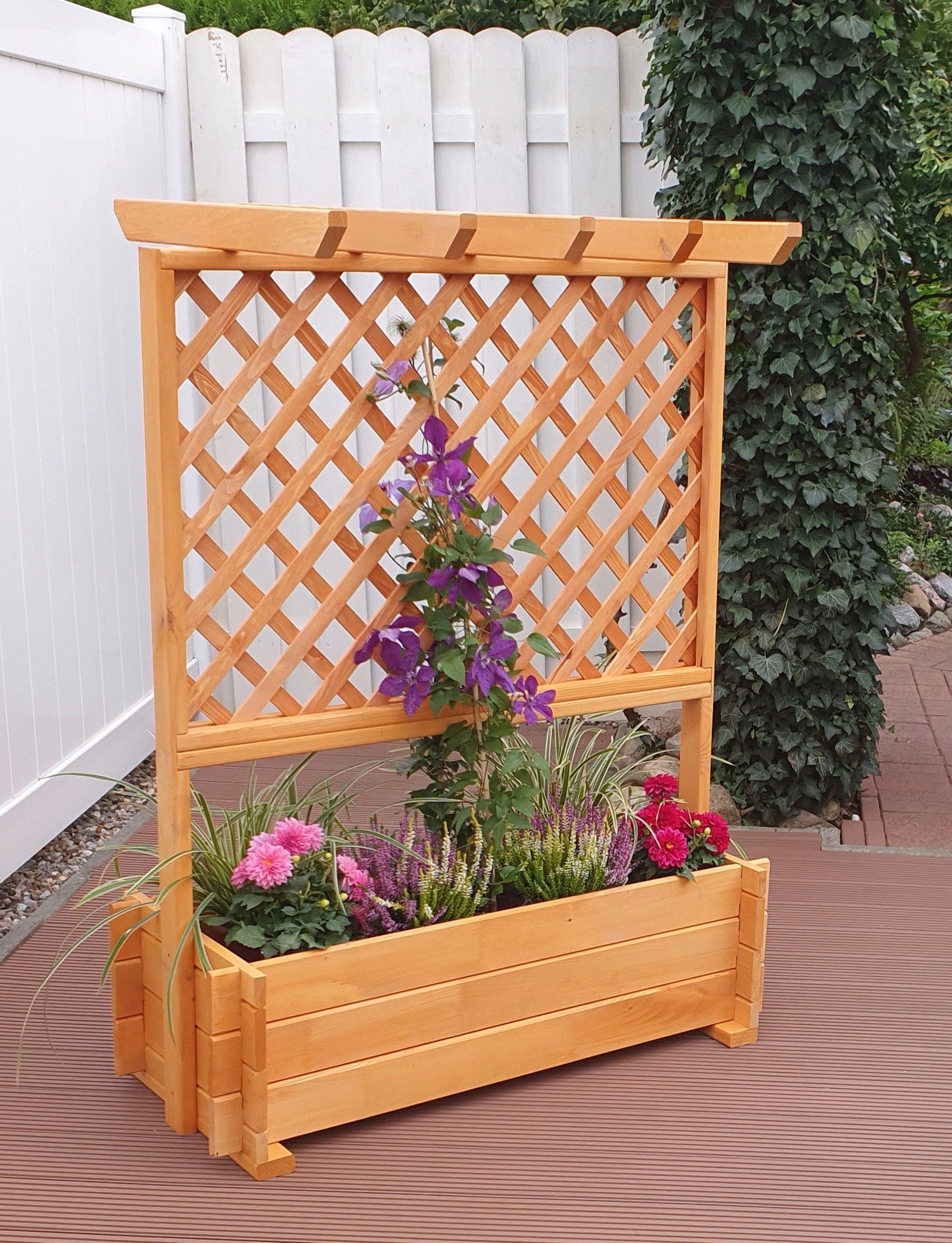 promadino Rankgitter, mit Pflanzkasten, BxTxH: 112x65x139 cm