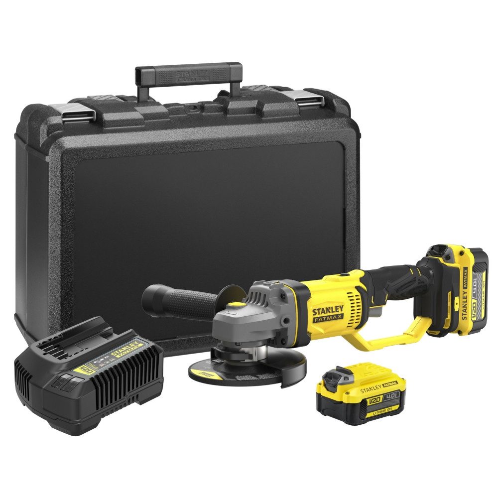 STANLEY Akku-Winkelschleifer SFMCG400M2K-QW Akku-Winkelschrauber 18V V20 mit 2 Akkus in Koffer
