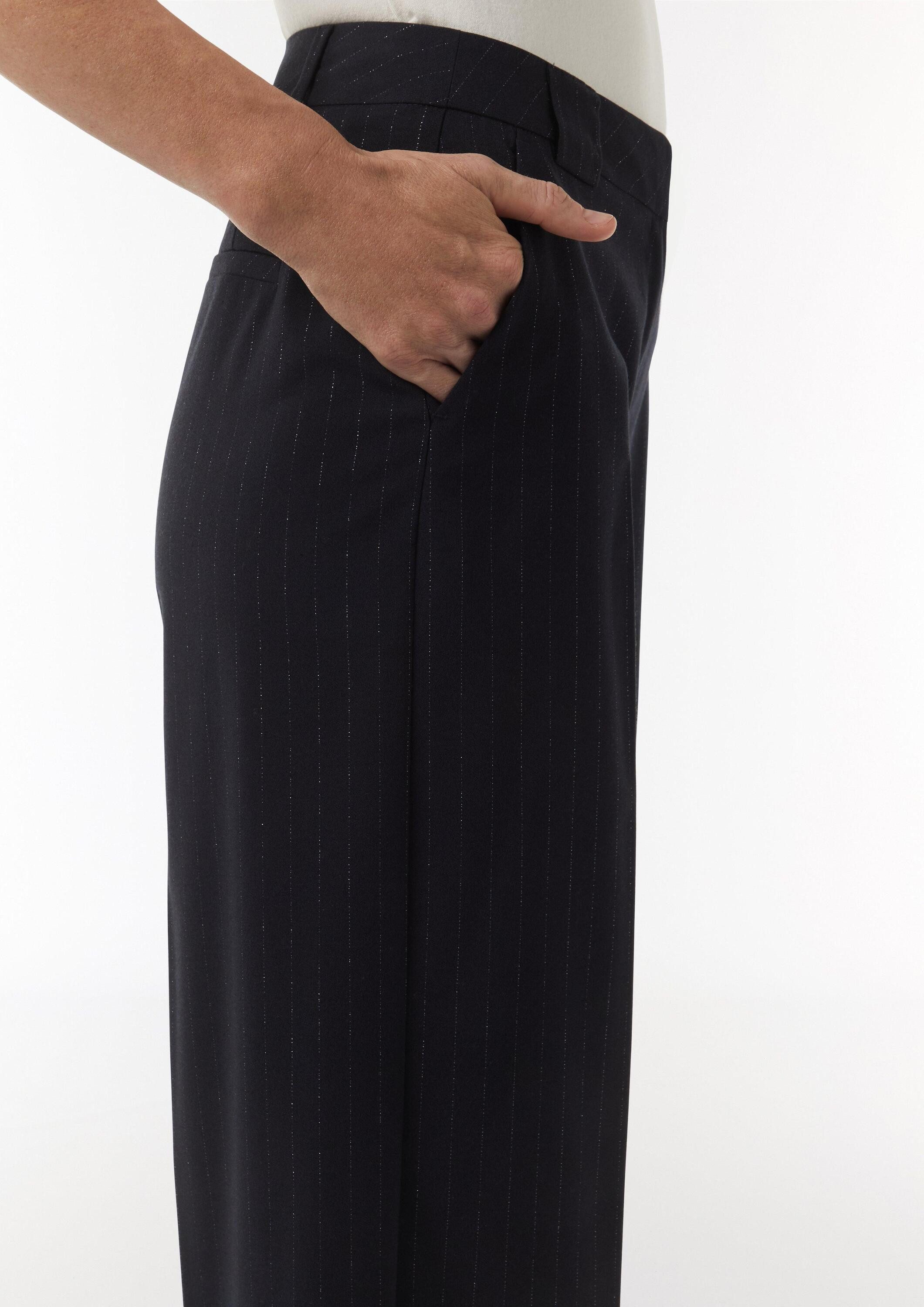 comma Chinos Hose Marlenehose mit dezentem Glitzergarn