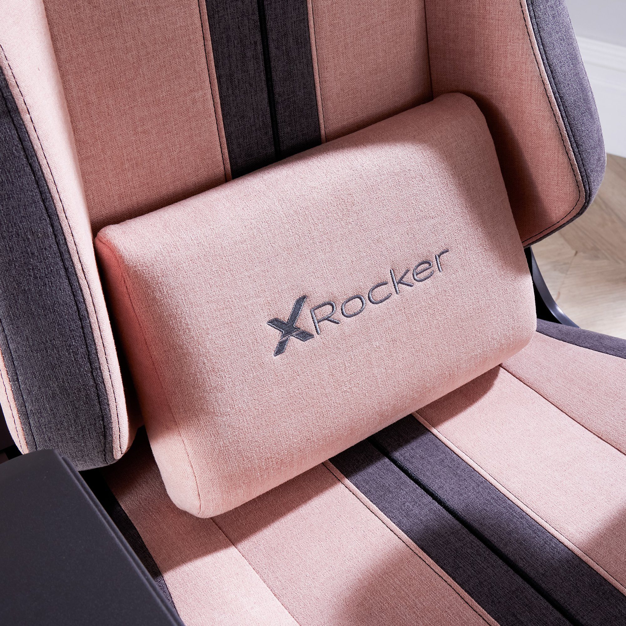 Rocker Bürodrehstuhl X mit hochwertiger Living Pink/Grau Bürostuhl Onyx Stoffoberfläche Modern