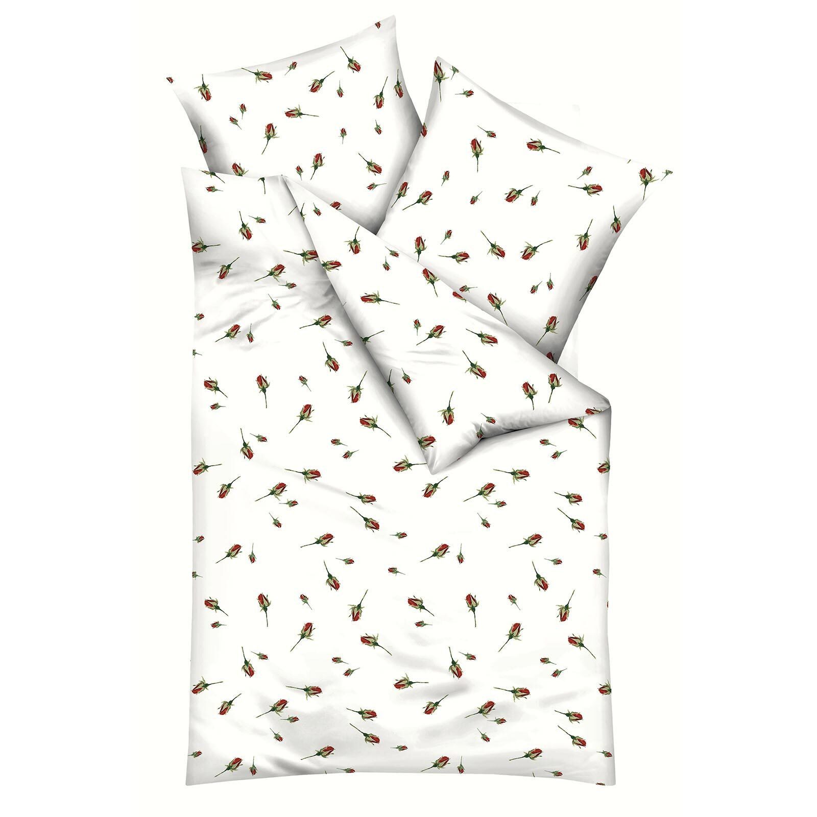 Kaeppel Bettwäsche Rosen Knospen, Biber, 2 teilig – Bild 4 von 4