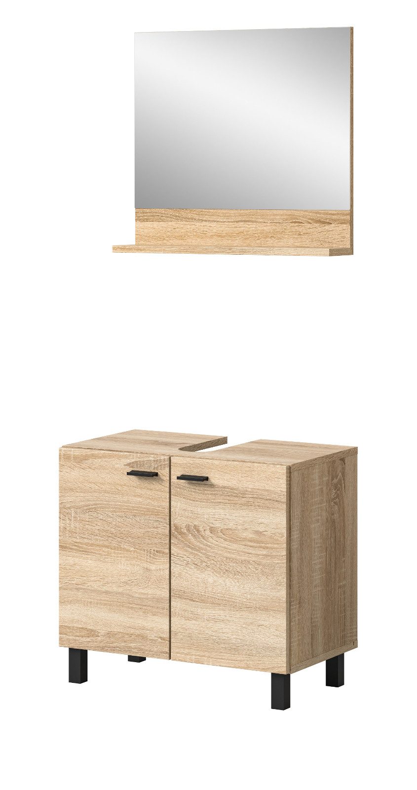 Inn.Furn Badmöbel-Set Lowell, (in Eiche Sonoma, 2-St., 57 x 186 cm), stehend oder hängend