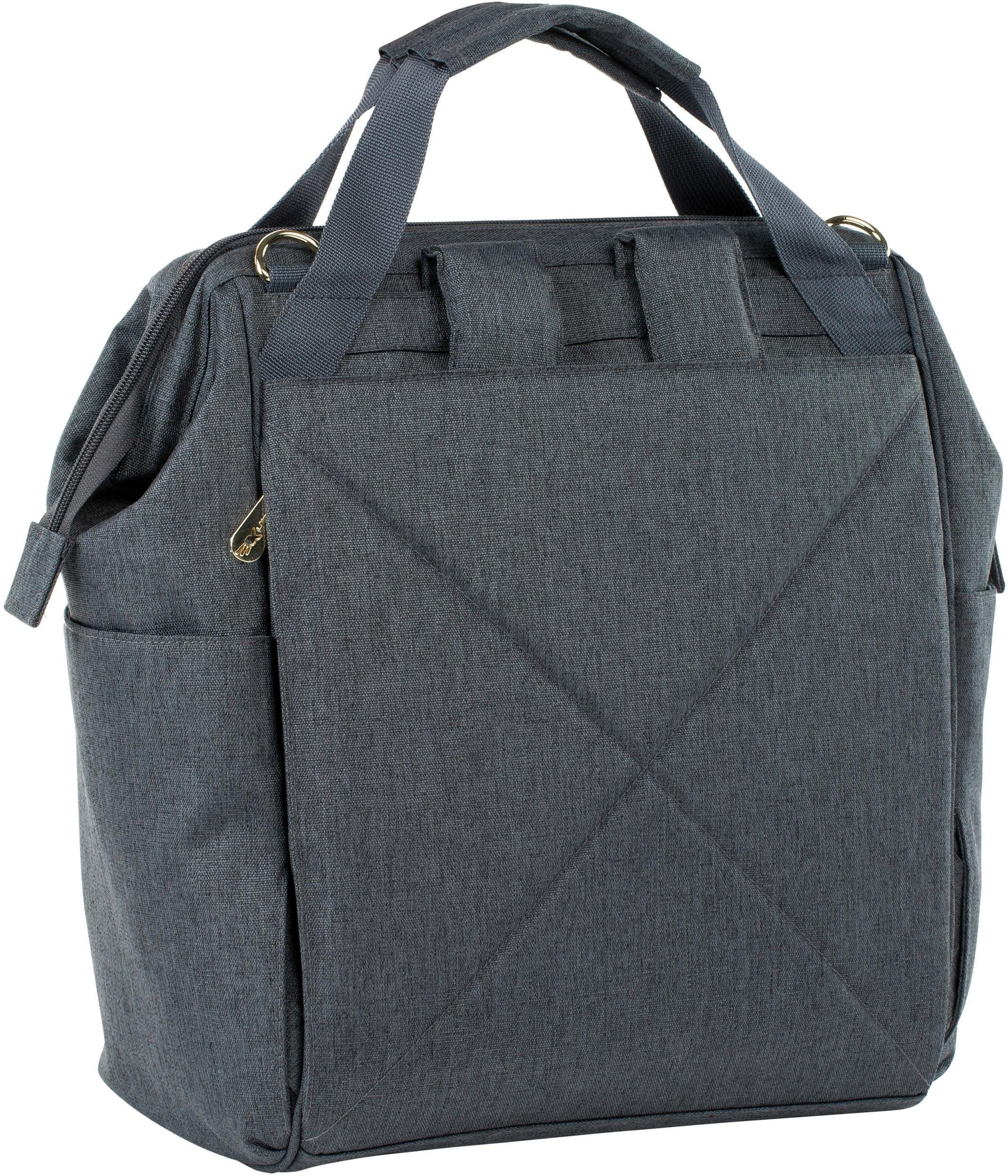 LÄSSIG Wickelrucksack Glam, Goldie, Backpack Anthracite, PETA-approved vegan