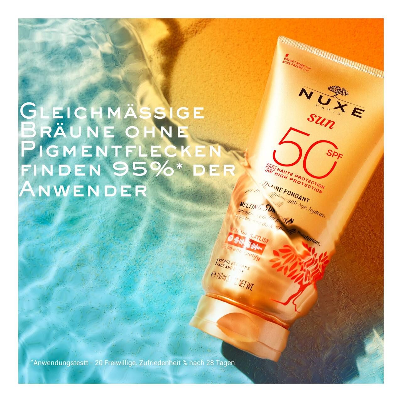 Nuxe Sonnenschutzmilch Sun Lait Solaire Fondant SPF 50, für Alle Hauttypen