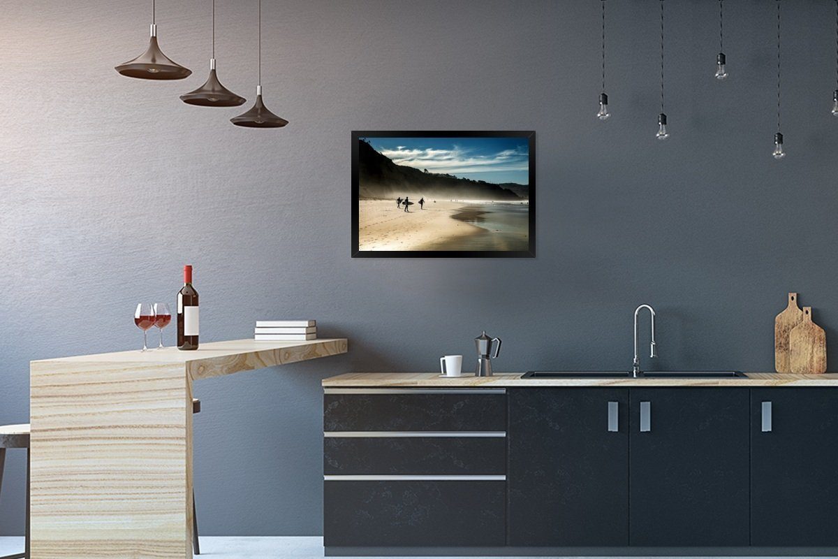 Poster Surfer am Strand