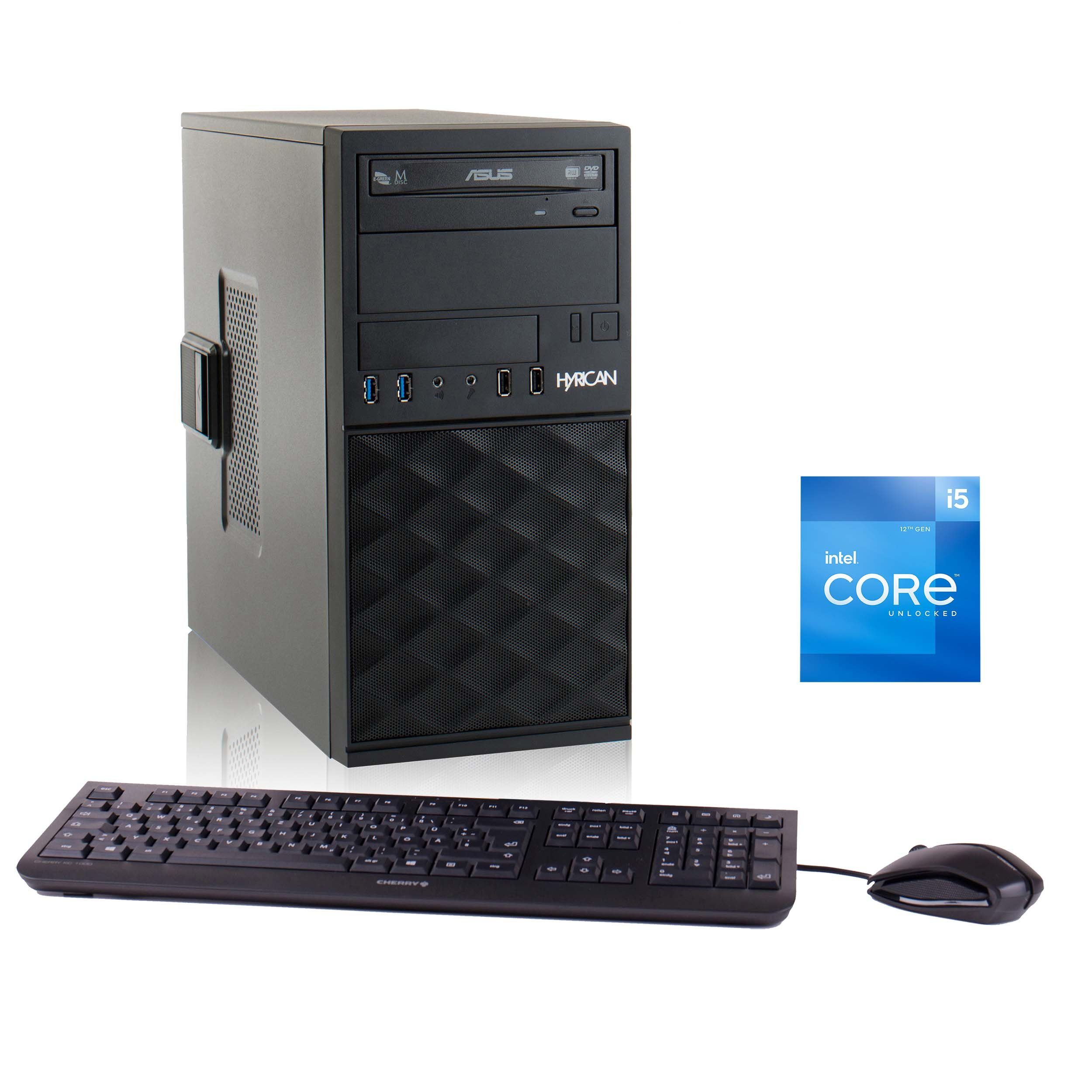 Hyrican Office PC CTS00762 Business-PC (Intel® Core i5 12400, Intel UHD  Graphics 730, 8 GB RAM, 250 GB SSD, Luftkühlung, Windows 11 Pro)