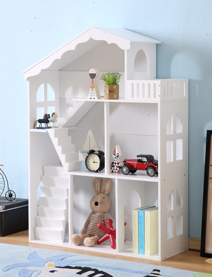 Ikonka Puppenhaus LULILO Kinderregal CALLA XXL – Hausförmiges Bücherregal H günstig online kaufen