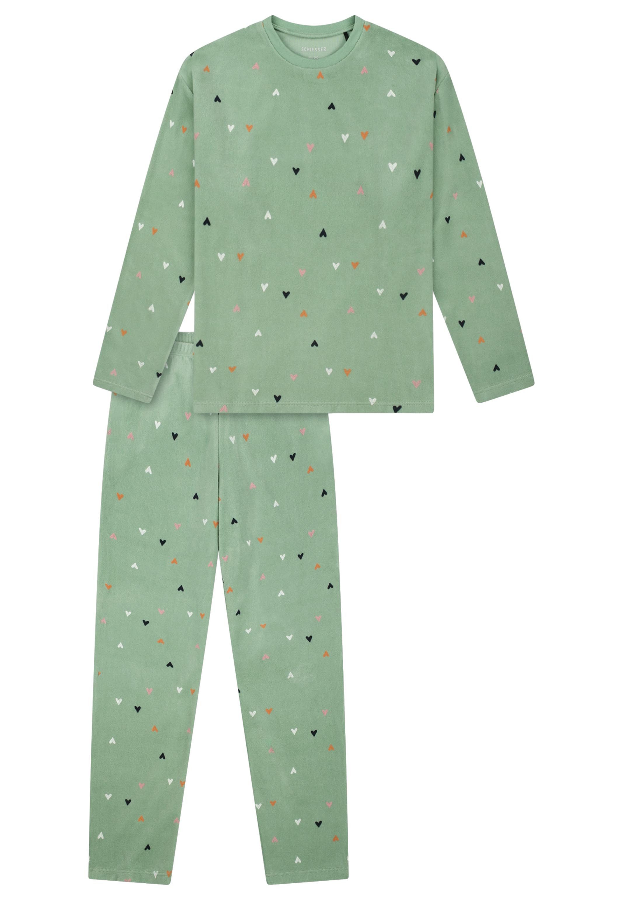 Schiesser Pyjama Comfort Cotton (Set, 2 tlg) Schlafanzug - Baumwolle - Atmungsaktiv