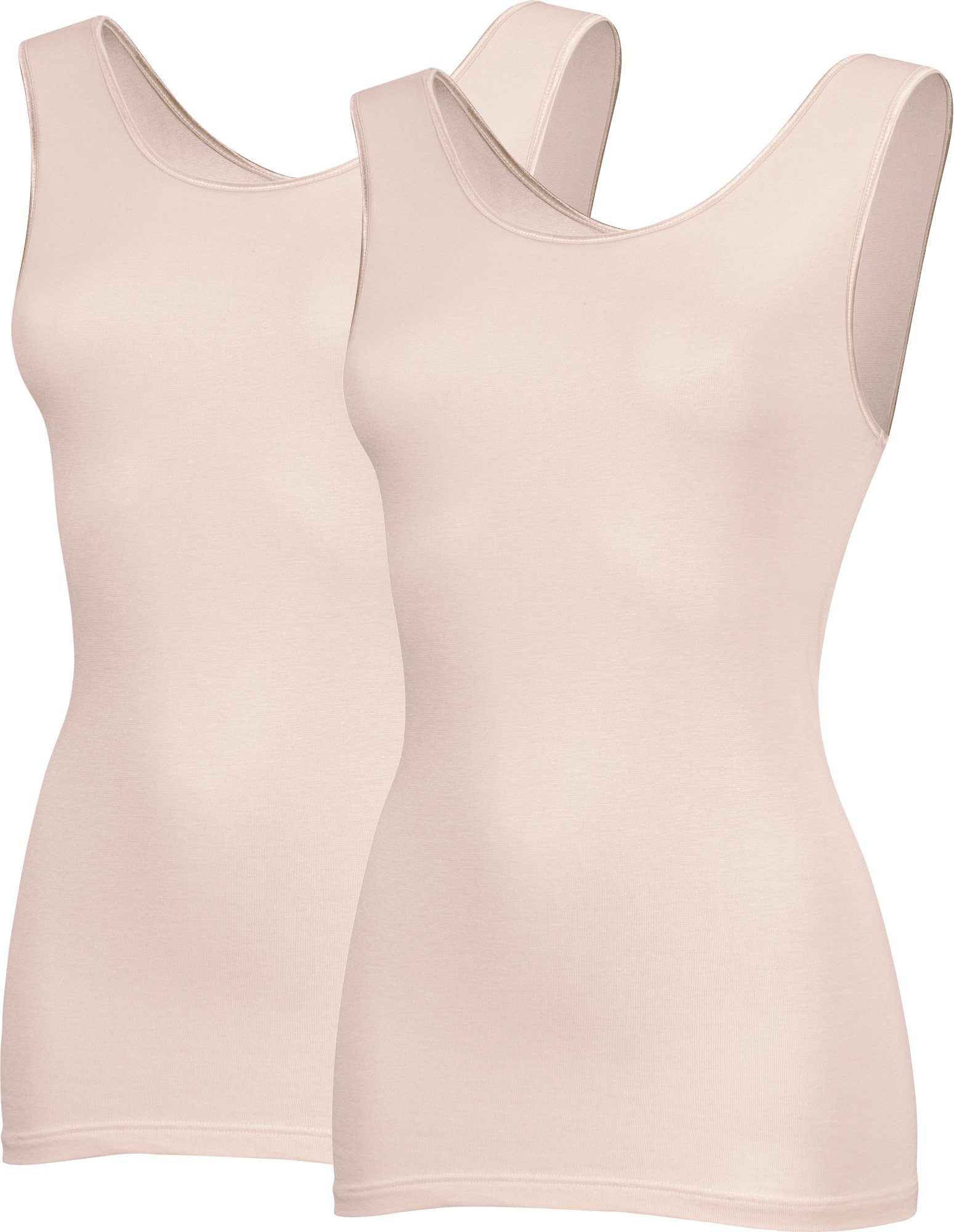 Erwin Müller Unterhemd Damen-Unterhemd 2er-Pack Modal Uni