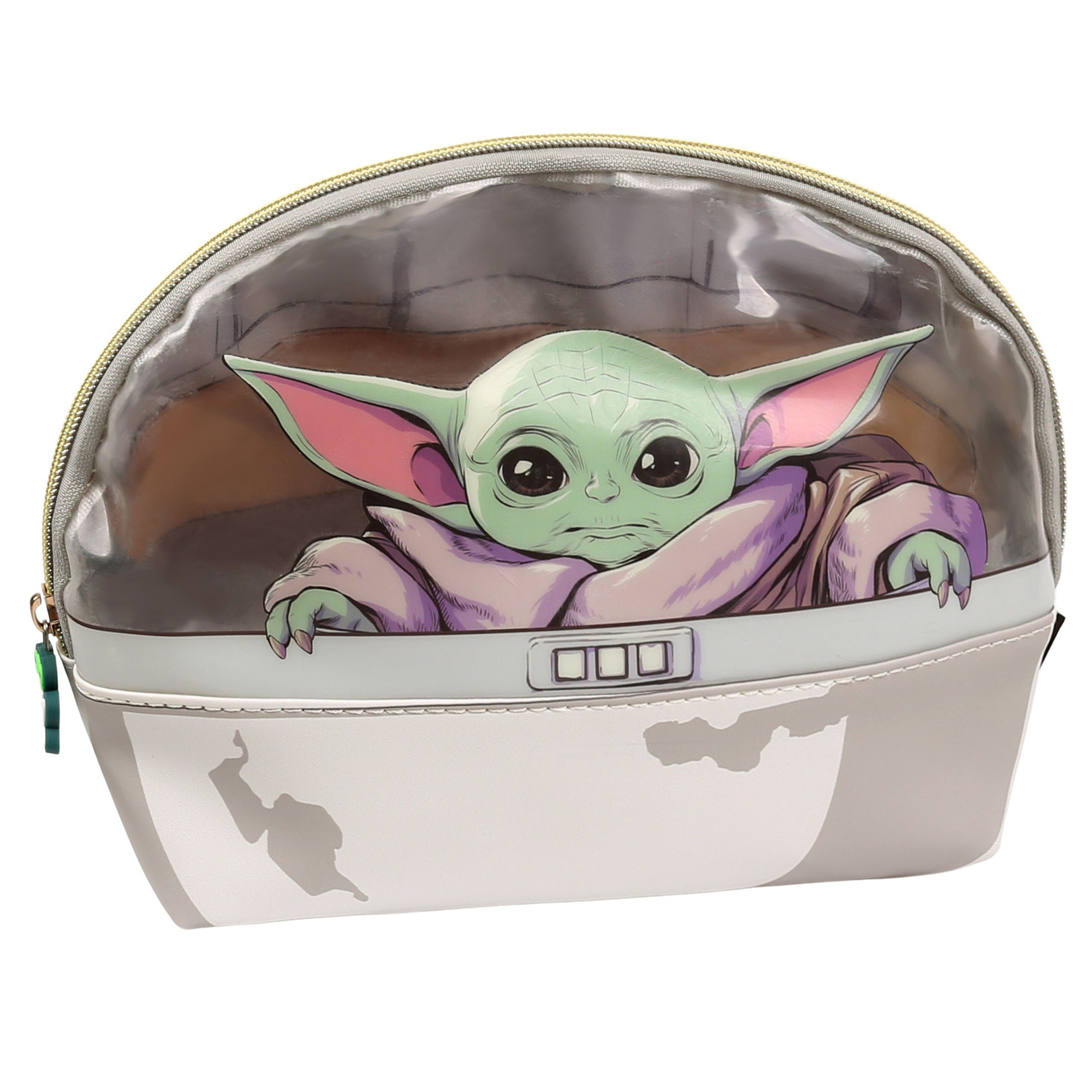 Sarcia.eu Kulturbeutel Star Wars Baby Yoda - Beige, geräumige Reisekosmetiktasche