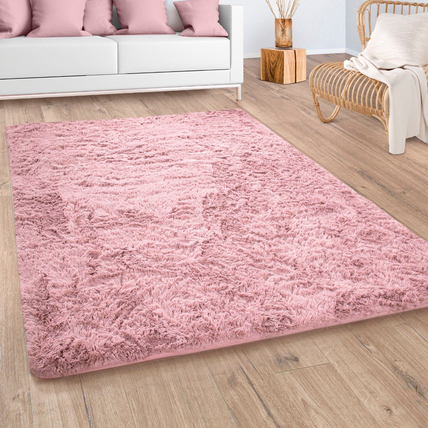 Paco Home Hochflor-Teppich Silky 591, rechteckig, günstig online kaufen