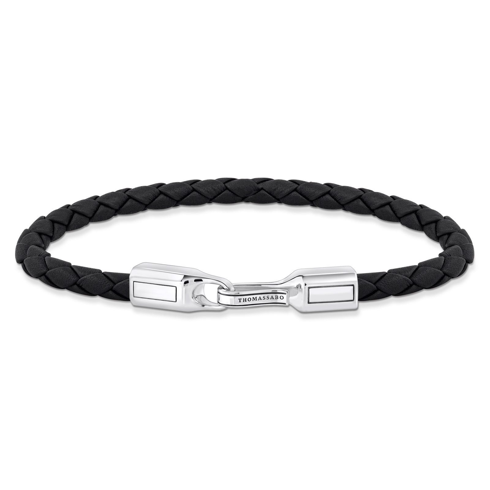 THOMAS SABO Silberarmband Unisex LederSchwarz Silber