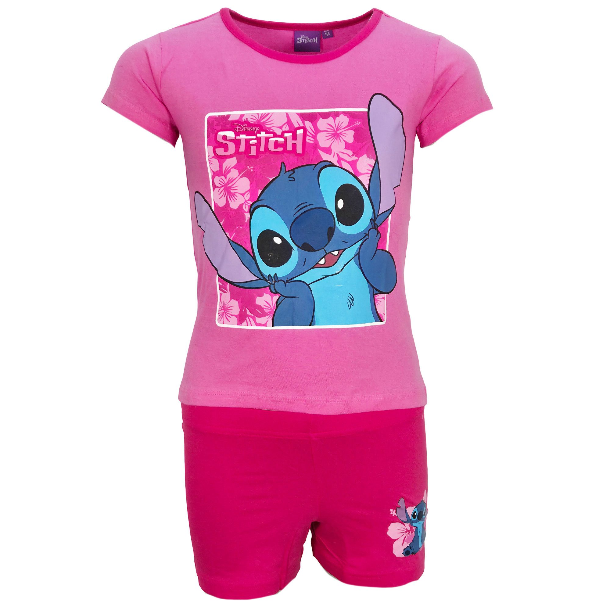 Print-Shirt Disney Stitch Kinder Mädchen Sommerset Shorts plus T-Shirt