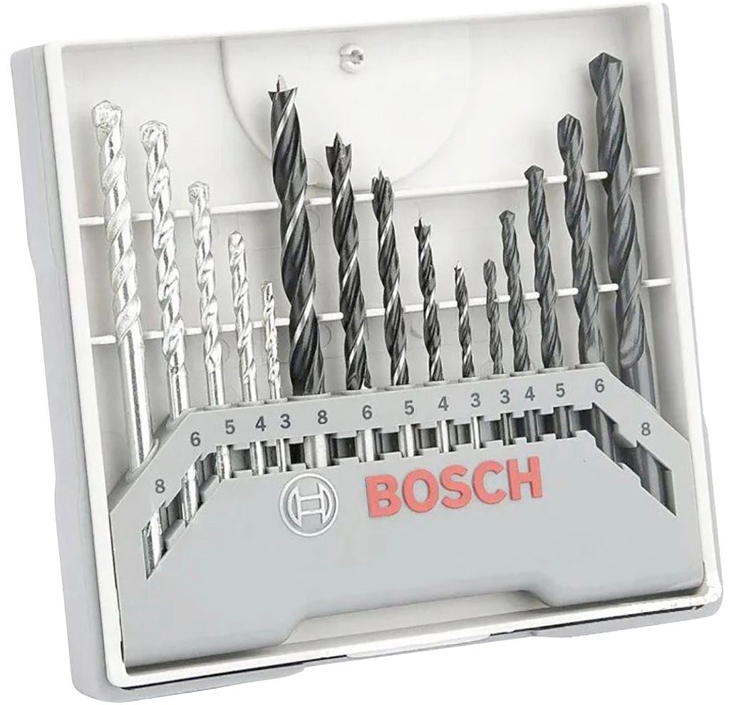 Bosch Professional Bohr-Meißel-Set 15tlg. Gemischtes Bohrer-Set, (15-tlg)