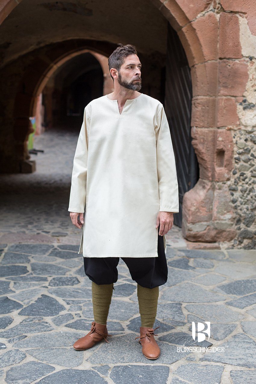 Burgschneider Wikinger-Kostüm Mittelalter Untertunika Leif Natur XL
