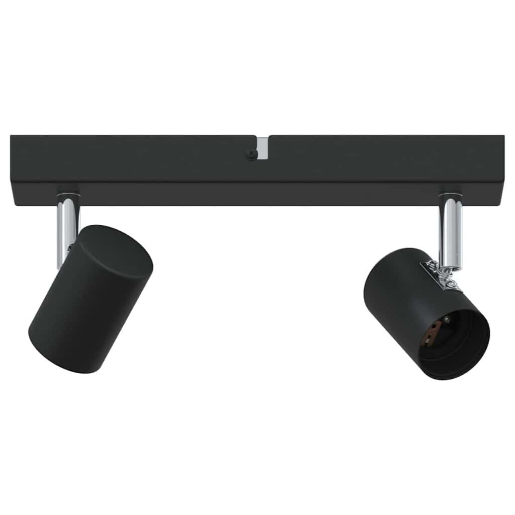 vidaXL Flutlichtstrahler Deckenstrahler mit Strahlern Schwarz 26 x 6,5 x 11,5 cm Metall