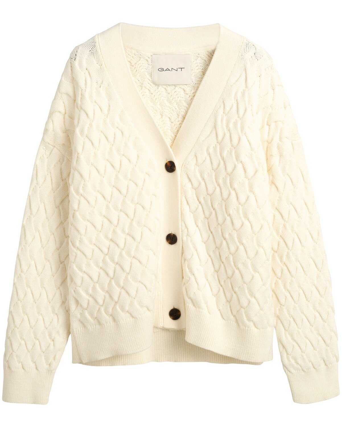 Gant Strickjacke Cardigan Creme