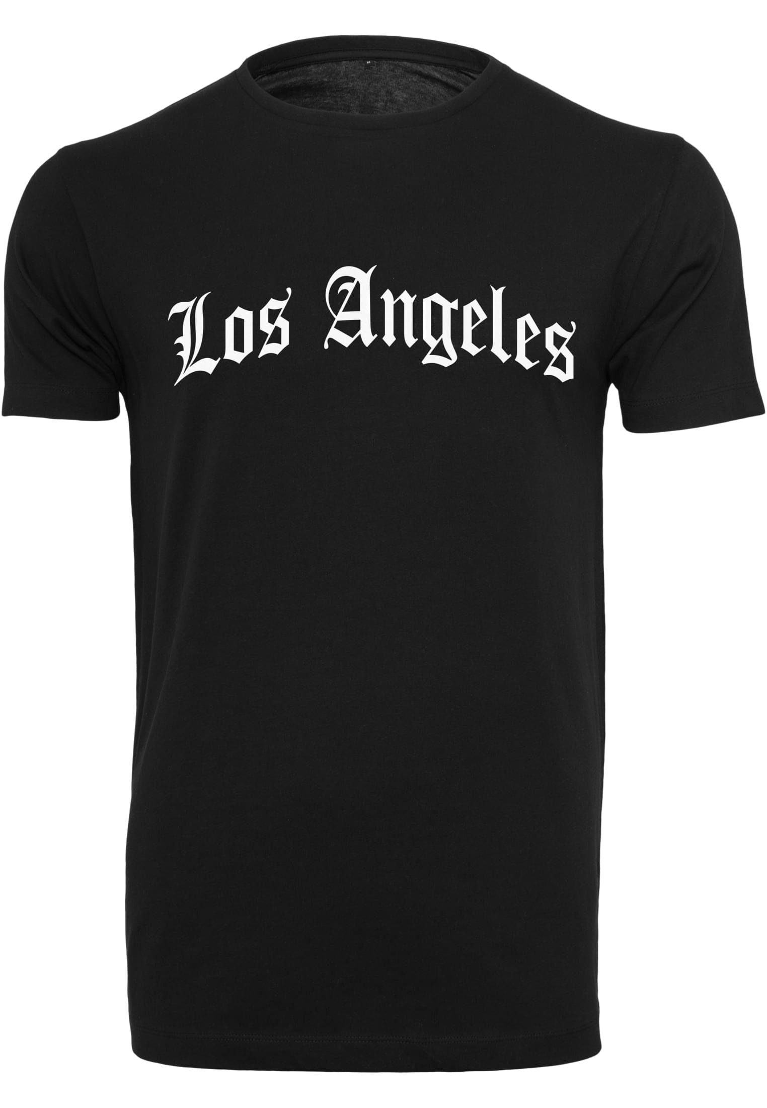 MisterTee Kurzarmshirt Herren Los Angeles Tee black (1-tlg) Wording