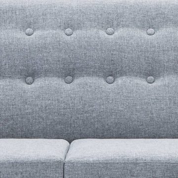 vidaXL Sofa Sofa L-Form Stoff 171,5x138x81,5 cm Hellgrau