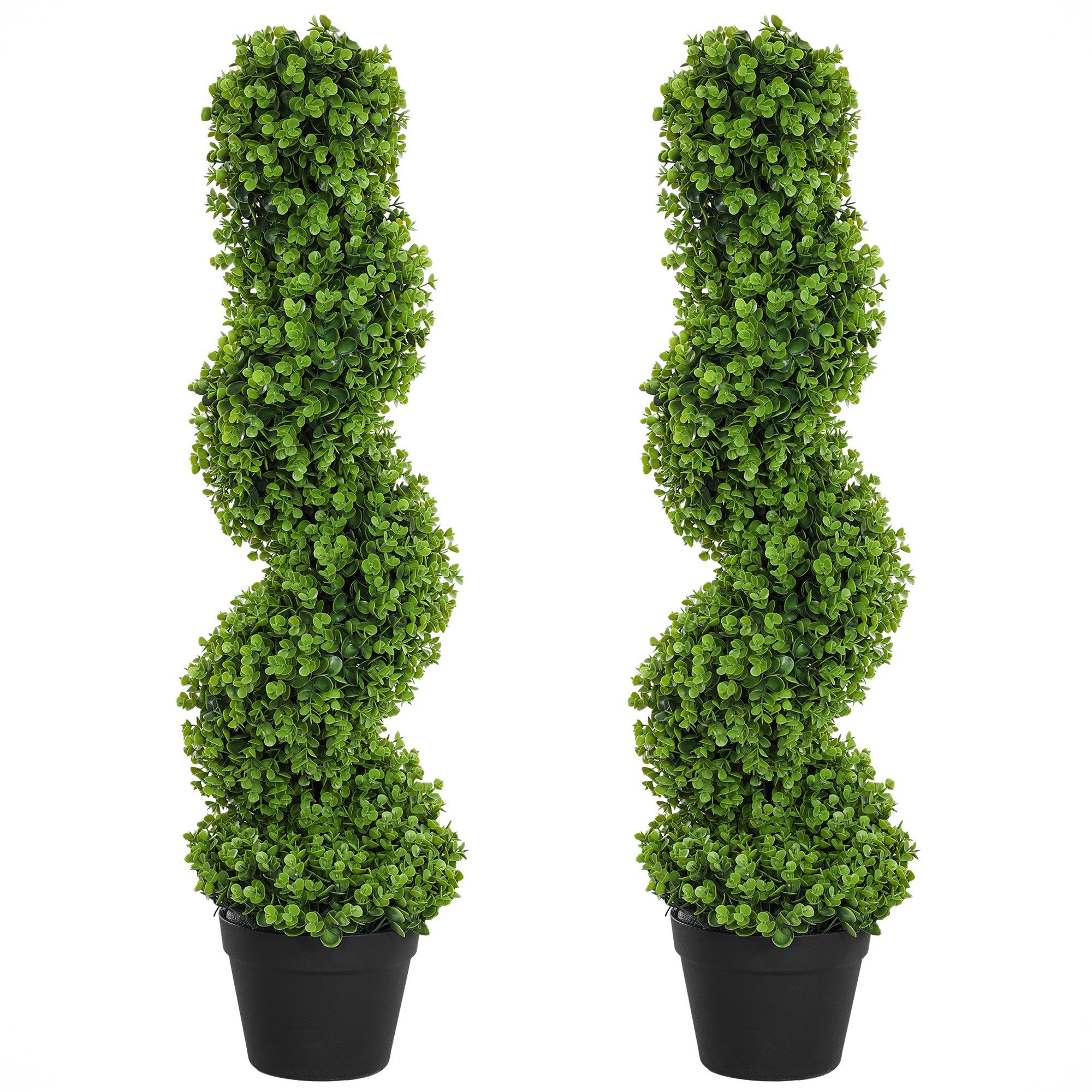 Kunstpflanze 2er-Set, 90 cm Buchsbaum, HOMCOM, günstig online kaufen