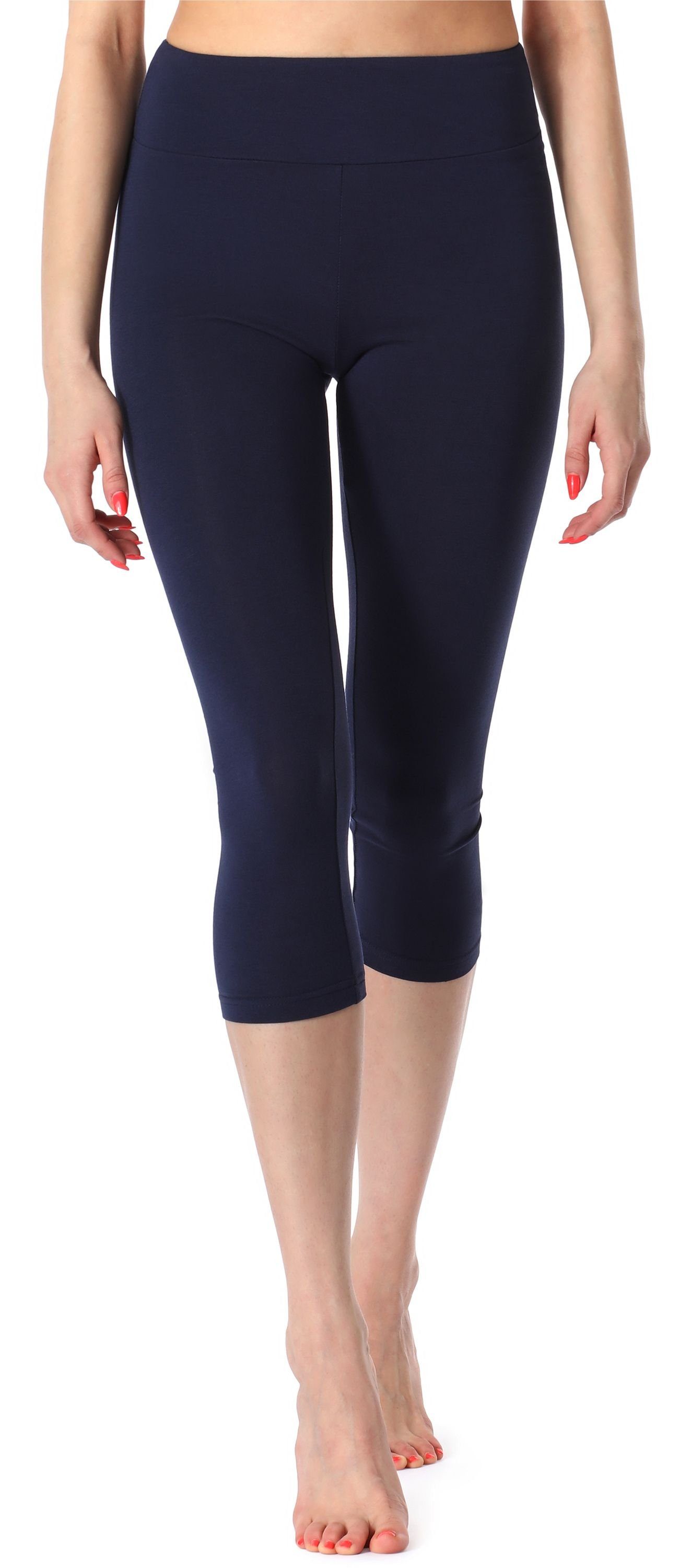 Merry Style Leggings Damen Leggings Fitnesshose 3/4 aus Viskose MS10-220 (1-tlg) elastischer Bund