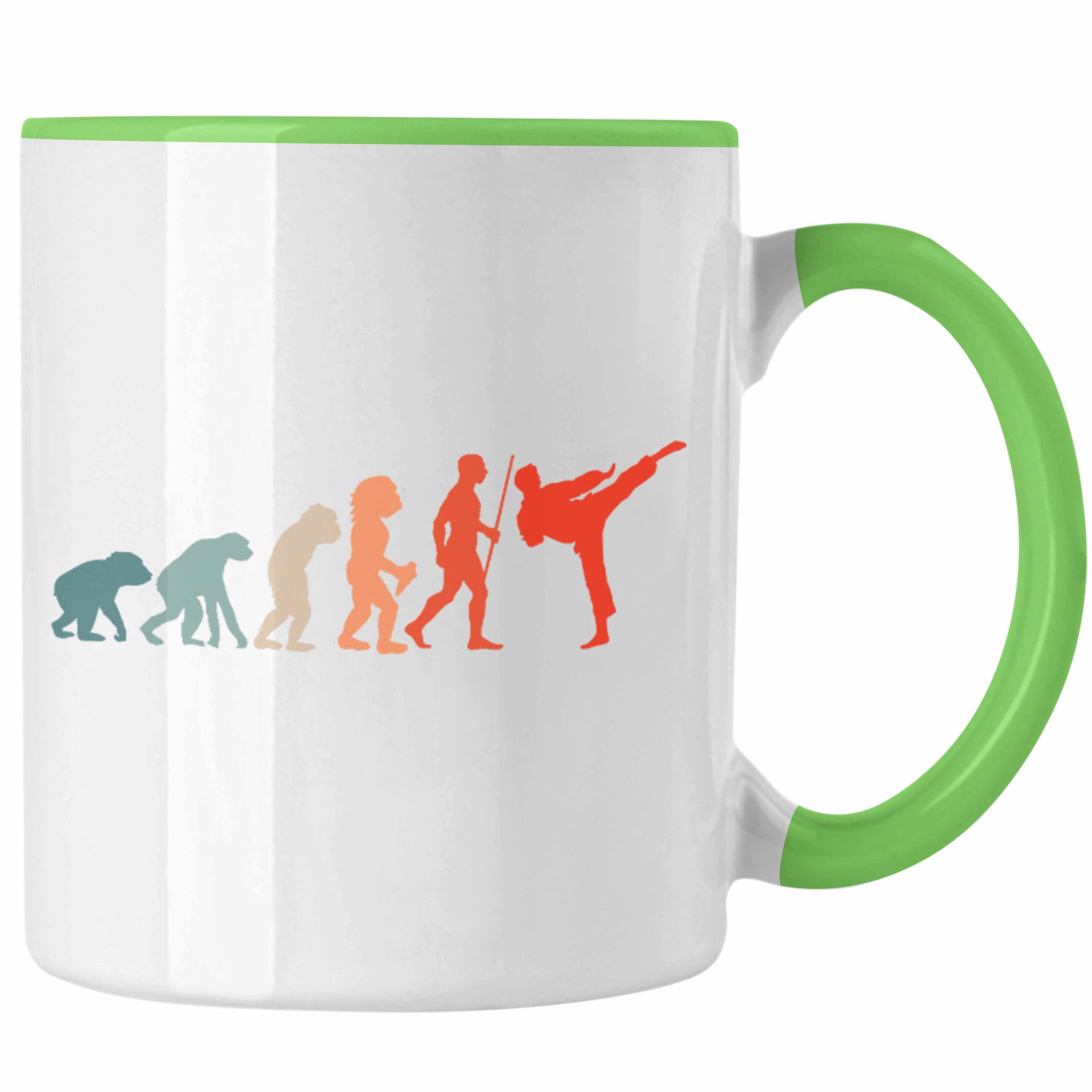 Geschenkidee Tasse Jitsu Kampfsport-Fans Grün Geschenk Trendation Karate-Tasse Jiu Evolution