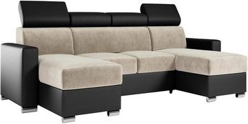 DB-Möbel Ecksofa Wohnzimmer - Wohnlandschaft mit Schlaffunktion - Bettsofa "U-BOX"