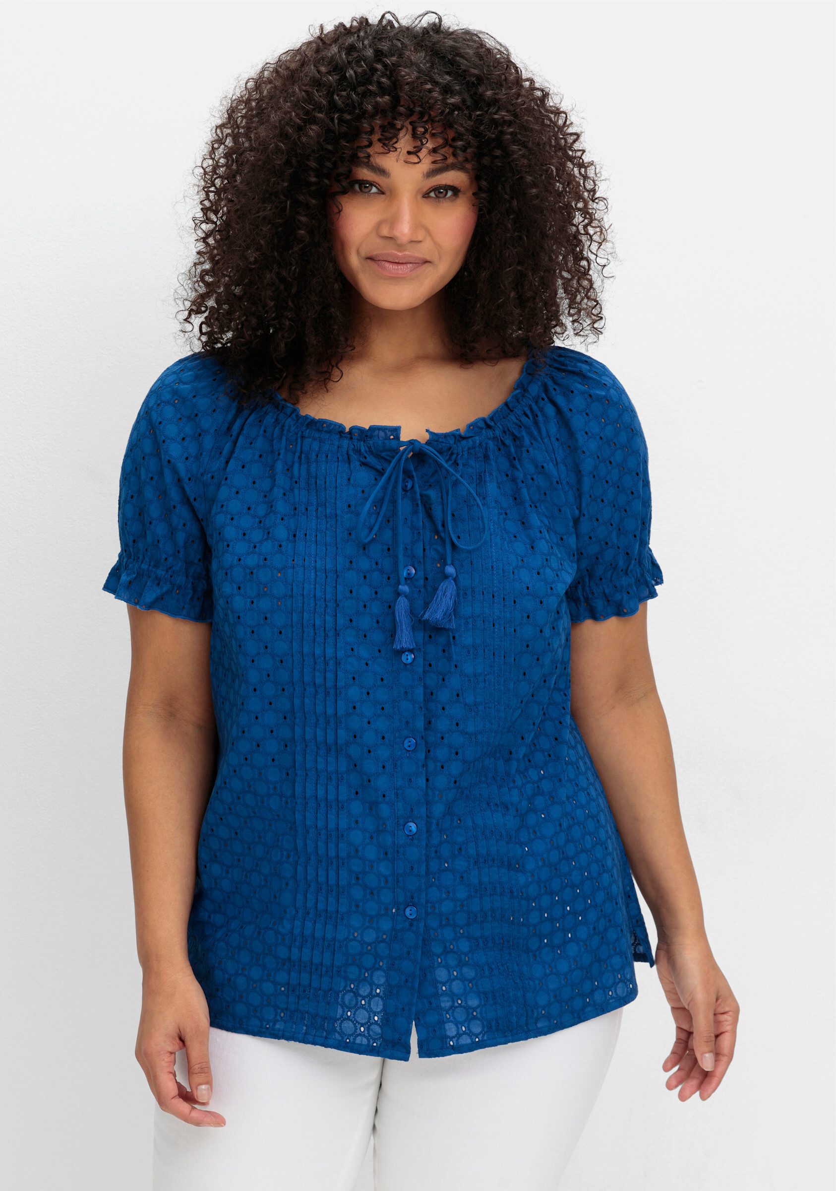 sheego by Joe Browns Klassische Bluse Kurzarm-Bluse . günstig online kaufen