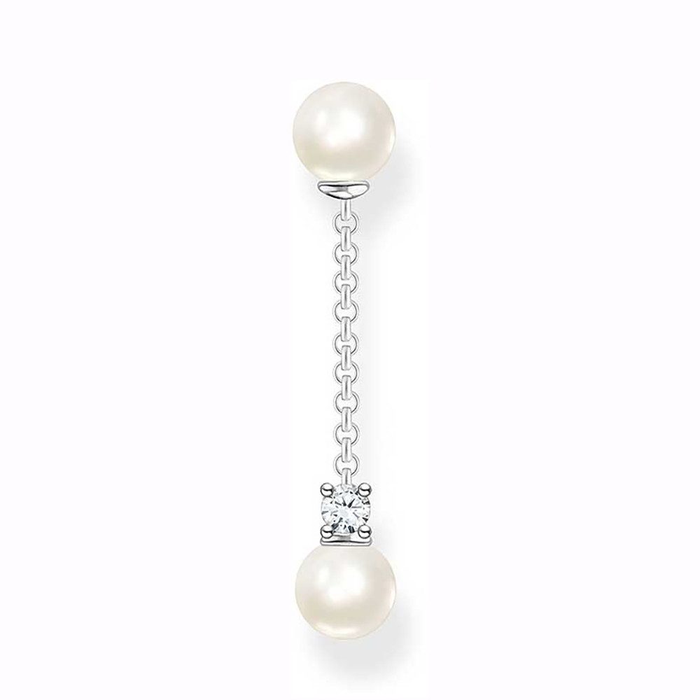 Thomas Sabo Ohrstecker Seepferdchen 925 Sterling Silber - Eleganter Einzel-Ohrring Mit Zirkonia