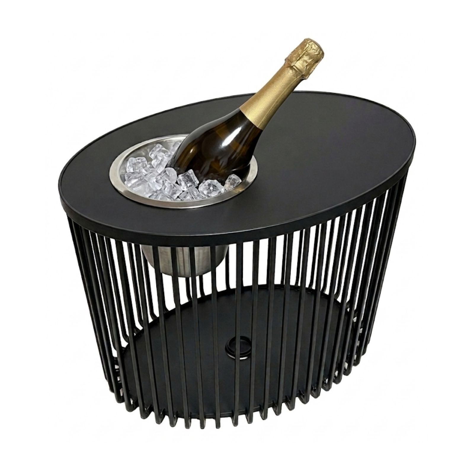 COOTAB Cooler Table Beistelltisch Stockholm 3-in-1 Loungetisch mit Edelstahl-Kühler (1-St), Wetterfest, Pflegeleicht, Hitzebeständig, Stapelbar