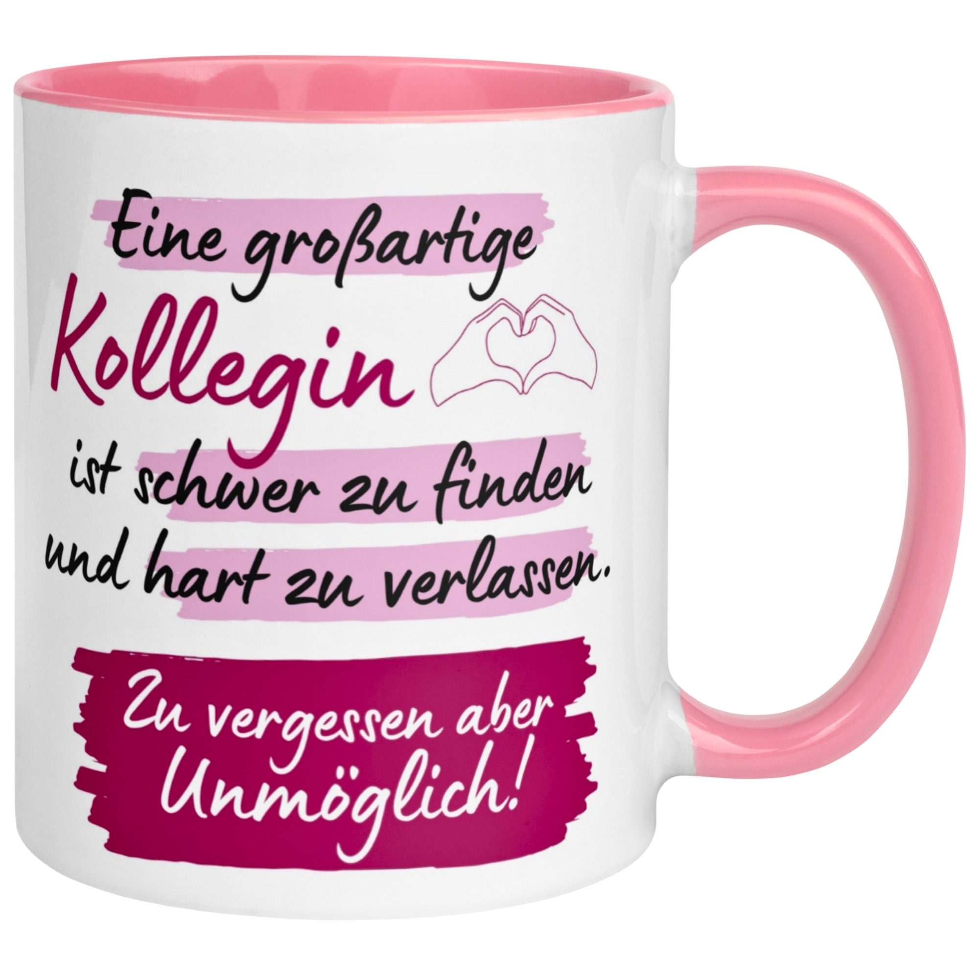 Momentals Tasse Kollegin – „Eine großartige Kollegin ist schwer zu finden“ – Abschied, Gratis Versand · Links-&Rechtshänder · Spülmaschinenfest