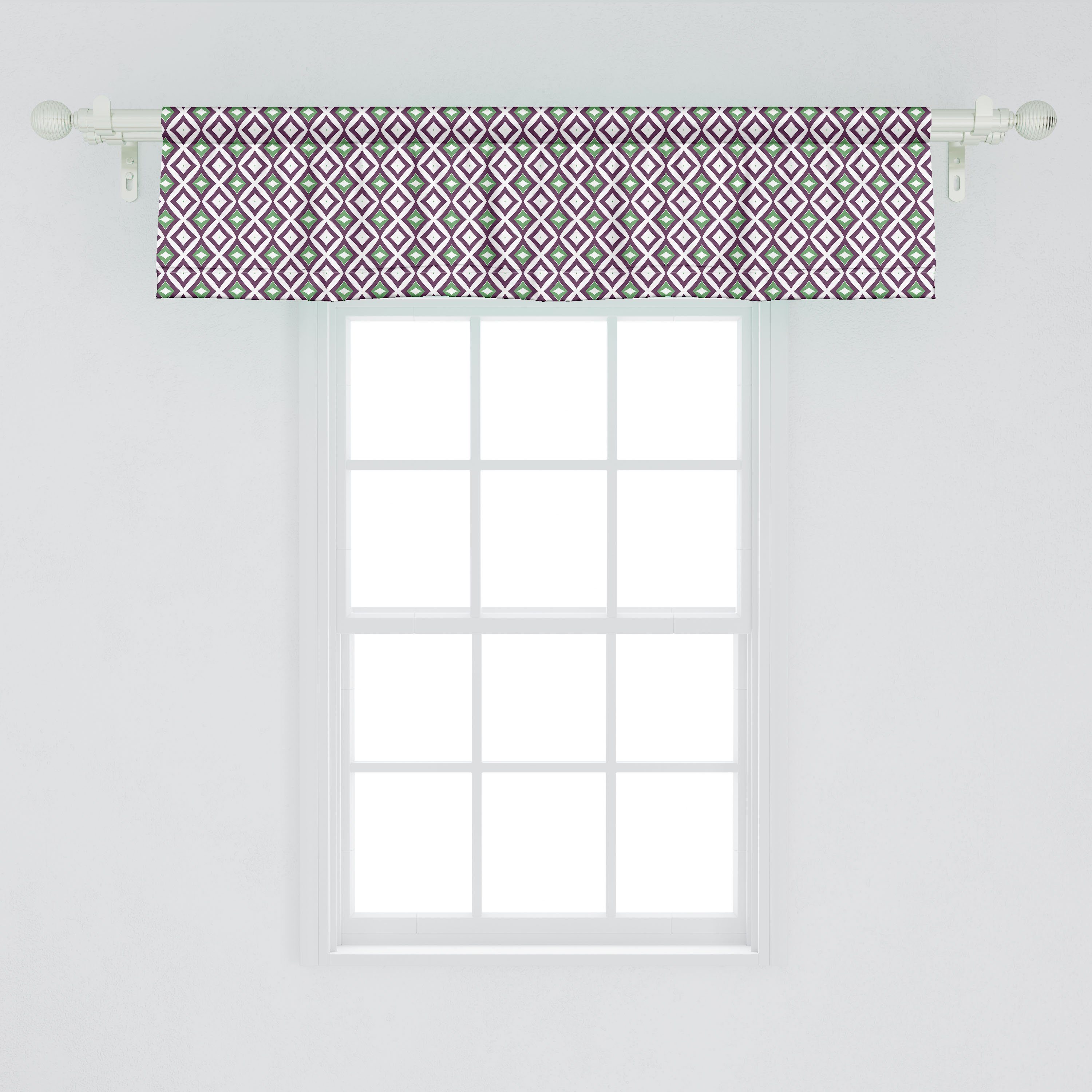 Abstrakte Küche Scheibengardine Vorhang Retro Stangentasche, Volant Microfaser, Schlafzimmer Abakuhaus, für mit Dekor Zusammensetzung Geometrie