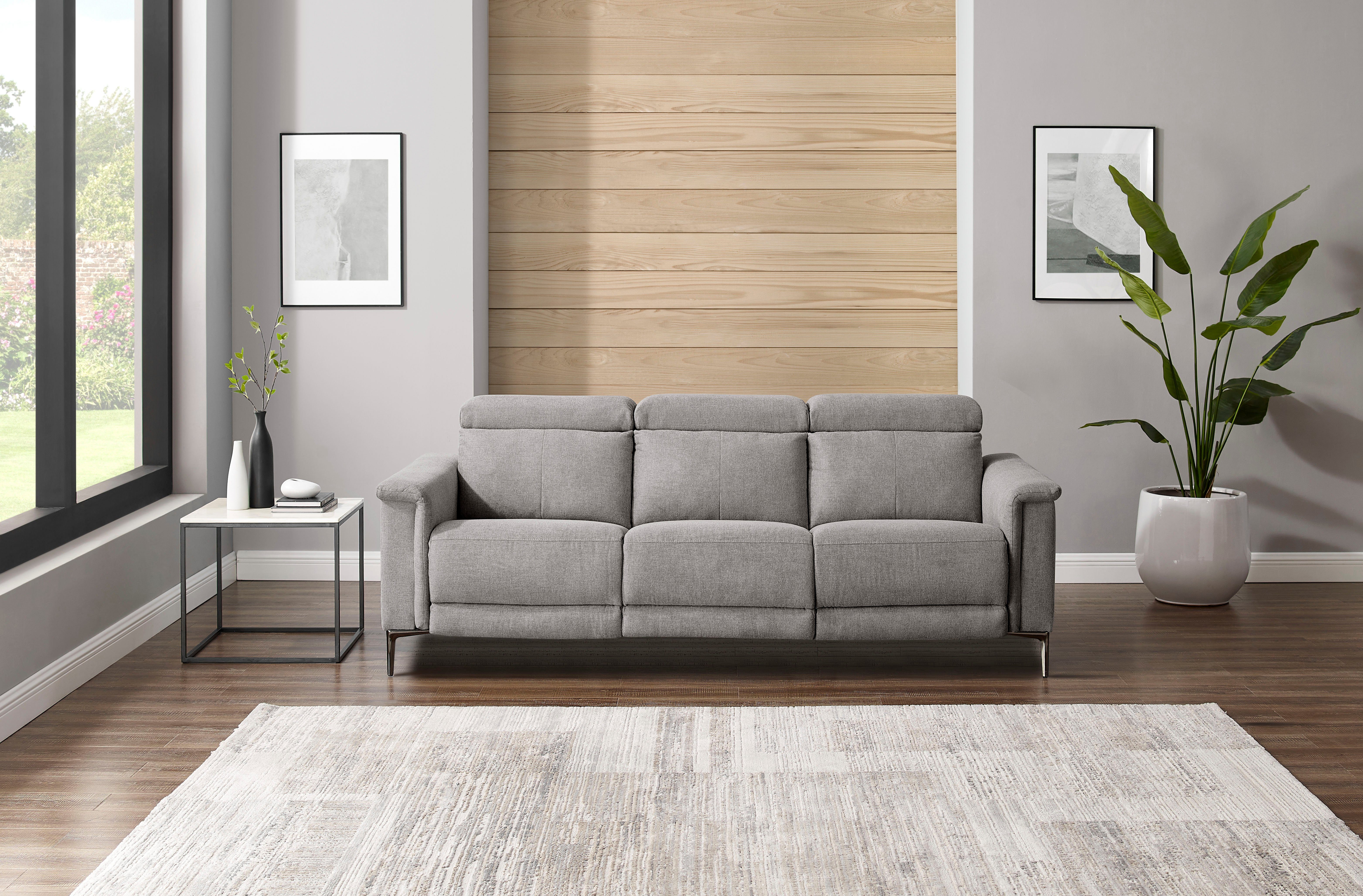 OTTO home 3-Sitzer LUND B: 222 cm - OTTO. Verlässliche Qualität. Mit Relaxfunktion, in 2 Sitzen (links/rechts), manuell/elektrisch (USB-C), Kopfteilverst.