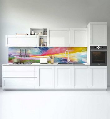 MyMaxxi Dekorationsfolie Küchenrückwand Horizont gemalt selbstklebend Spritzschutz Folie