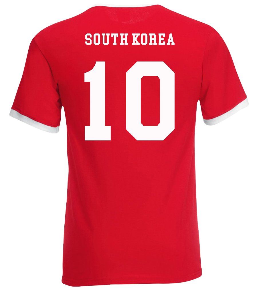 Youth Designz T-Shirt Südkorea Herren Motiv mit Fußball im Look T-Shirt Trikot trendigem