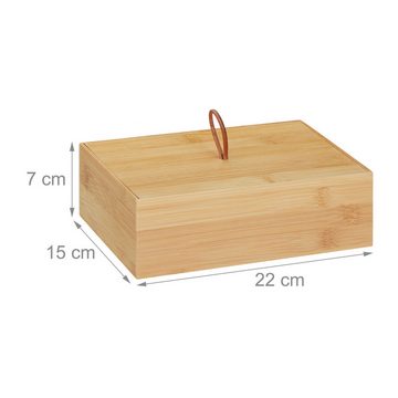 EBUY Aufbewahrungsbox Aufbewahrungsbox mit Deckel Deko Kästchen Bambus Box (1 St)