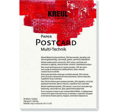 Kreul Leinwand Kreul Paper Postcard 20 Blatt 300 g/m², DIN A6