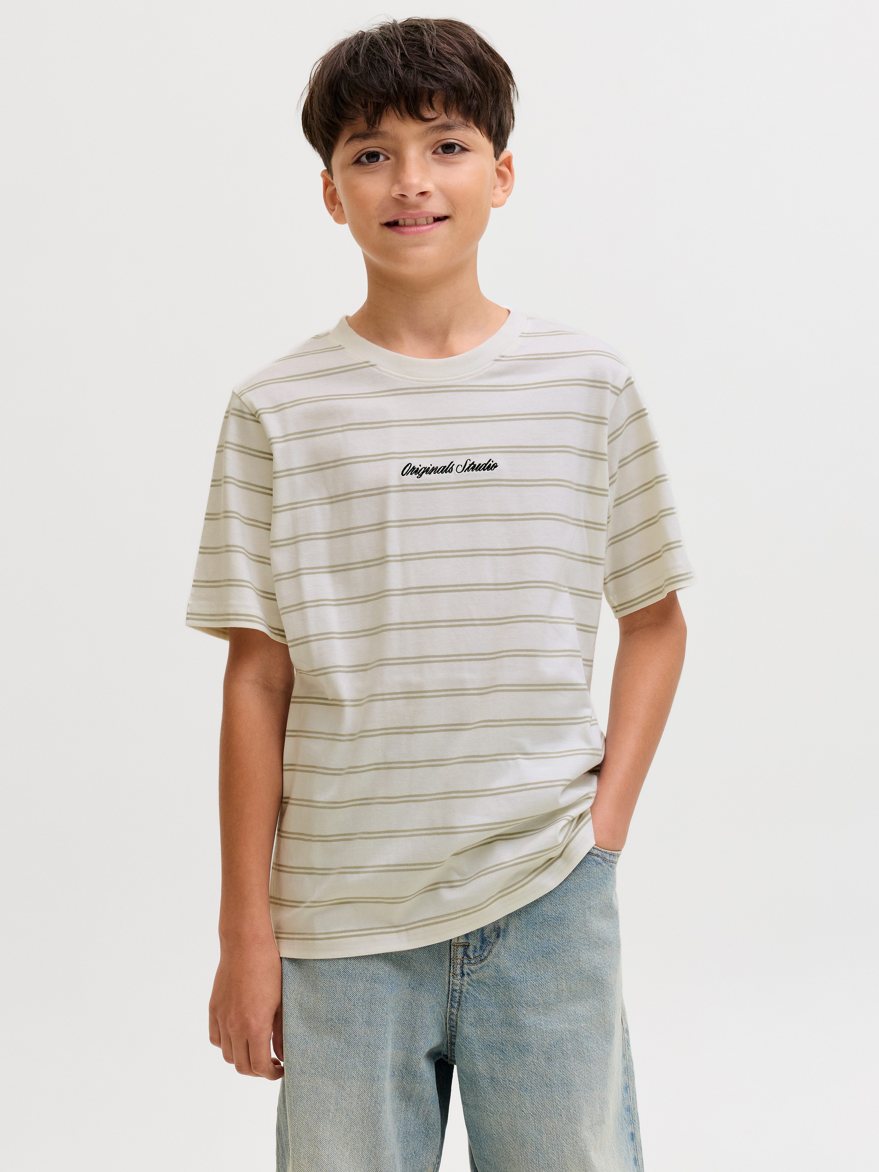 Jack & Jones Junior T-Shirt JORNORREBRO STRIPE TEE SS CN JNR