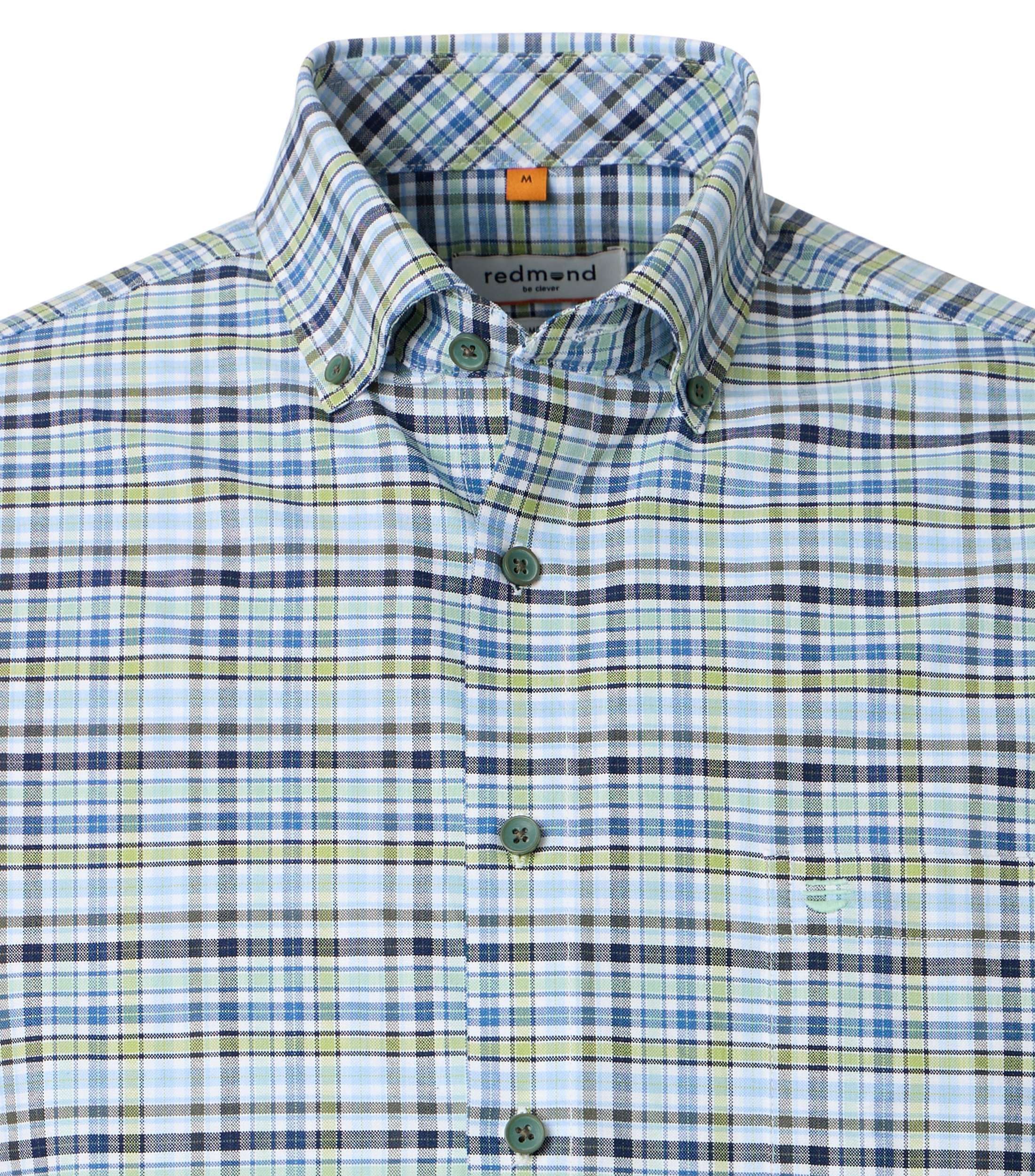 Redmond Kurzarmhemd kariert Comfort Fit