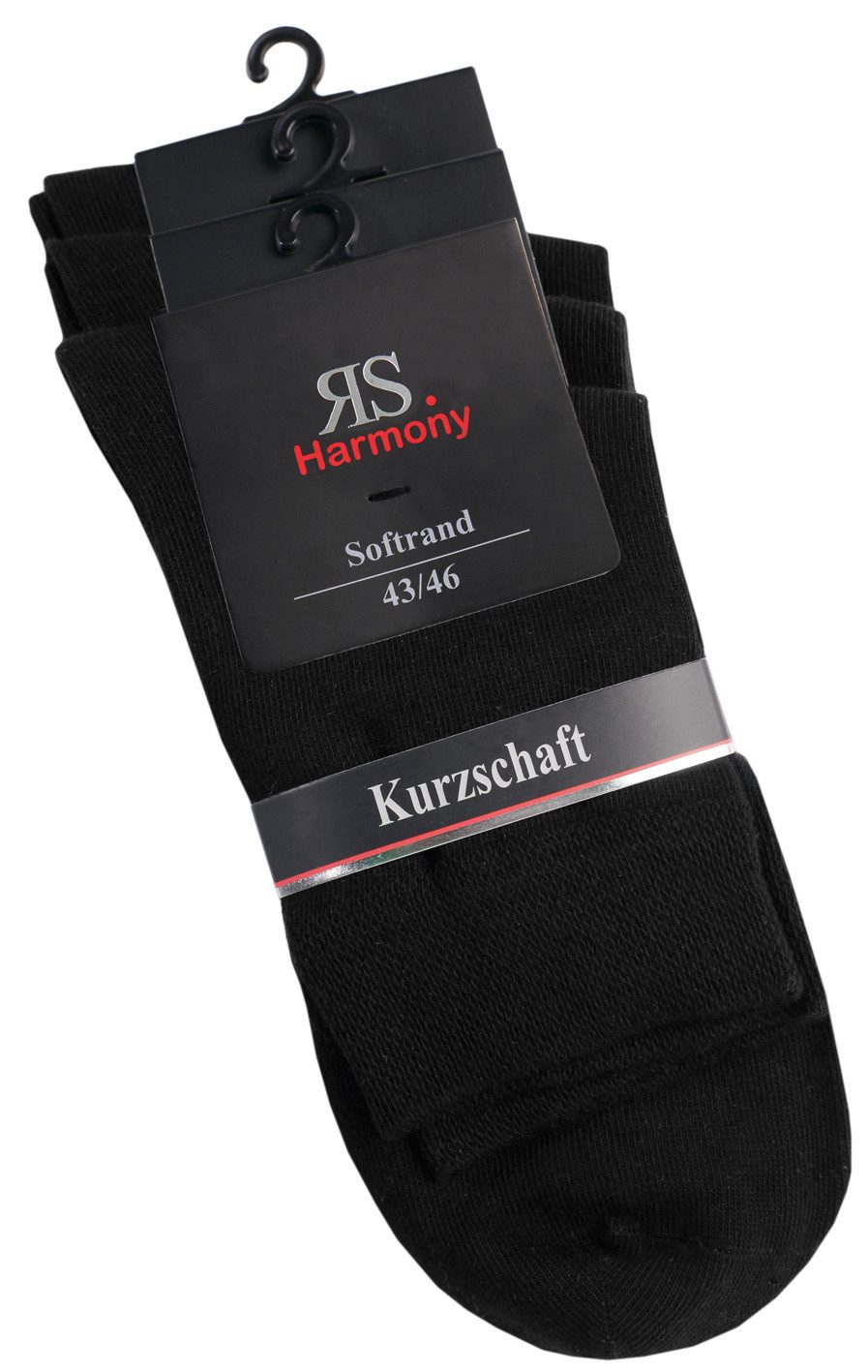 RS Harmony Socken 3 Paar RS. Harmony 32029 Kurzschaftstrumpf schwarz 39-42, 43-46