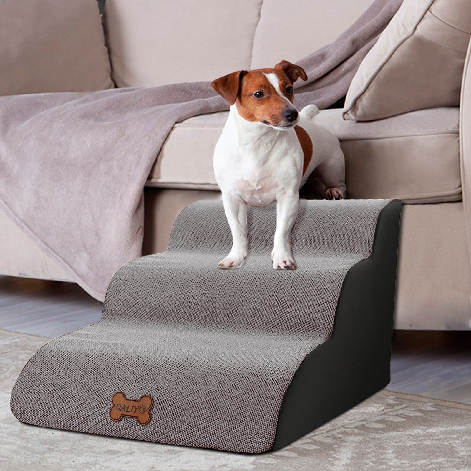 CALIYO Hunderampe Hundetreppe 3 Schichten Haustiertreppe günstig online kaufen