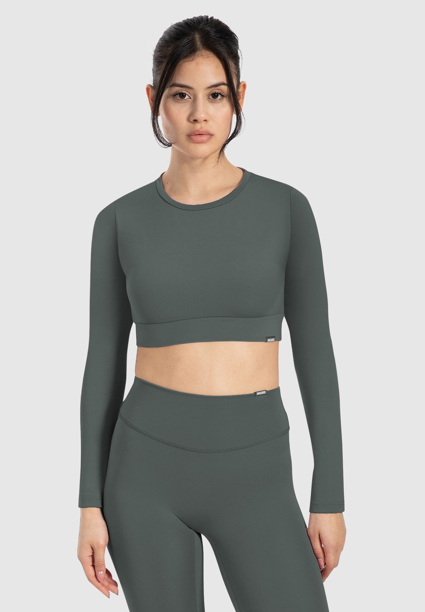 Longsleeve Tisha, Cropped Sportshirt, Funktionsshirt elastisches Unterbrustbund