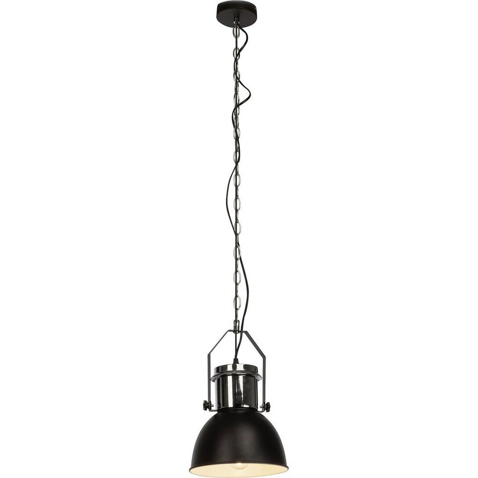 Brilliant Pendelleuchte Salford, Lampe Salford Pendelleuchte 23cm schwarz/chrom  1x A60, E27, 60W, gee