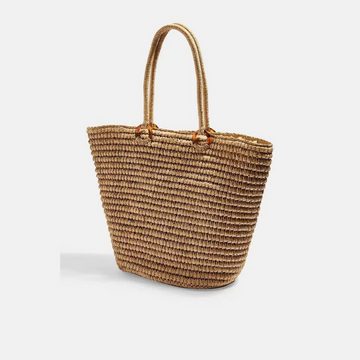 AUKUU Strandtasche Strohtasche Strohtasche einfache Strohtasche Schultertasche, tragbar große Kapazität Damentasche Sommerurlaub Strandtasche