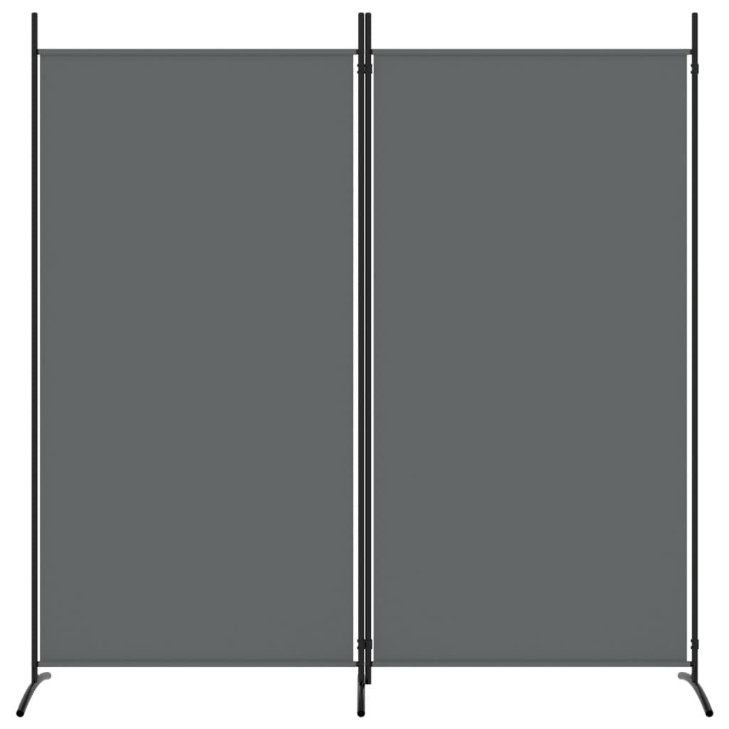 vidaXL Paravent 175 x 180 cm Paravent Anthrazit 175x180 cm Stoff Raumteiler für Privat