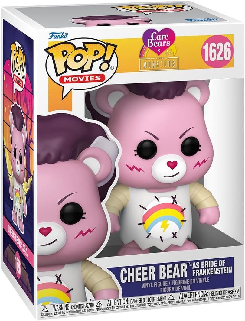 Funko Actionfigur Die Glücksbärchen POP!Cheer Bear Bride of Frankenstein 9 cm, (1-tlg), niedliche Figur aus Vinyl